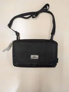 Columbia 黒 ナイロンショルダーバッグ サコッシュ ポーチ カラビナ付き