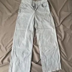 ライトブルーワイドレッグデニム