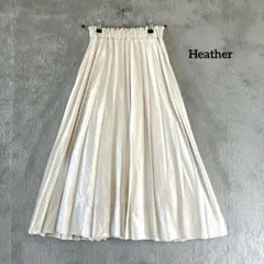 ヘザー Heather サテンフトプリーツスカート F アイボリー 新品のサムネイル