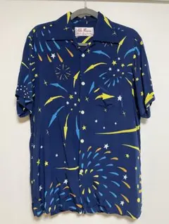 Aloha Blossom アロハブロッサム 花火 アロハシャツ 40 レーヨンのサムネイル