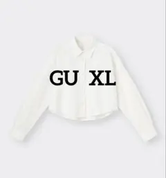 GU オックスフォードショートシャツ　長袖　XL オフホワイト