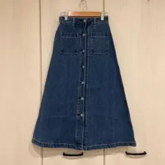GU デニムロングスカート デニムスカート
