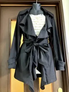 CECIL McBEE】トレンチコート ブラック Mサイズ ベルト付き