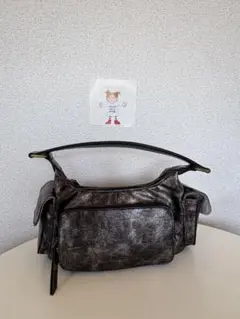 FIRANO ハンドバッグ　レザー調　グレー