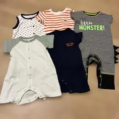 ロンパース・カバーオールセット 60〜70センチ 5枚セット