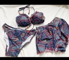 ペイズリー柄 ビキニ3点セット