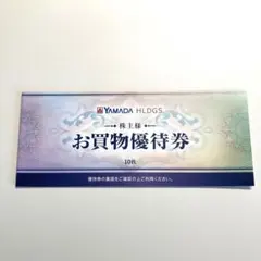 ヤマダ電機の株主優待券お買物優待券 5000円分