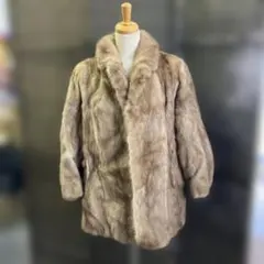 271-67 used品 SAGA MINK 毛皮コート ブラウン