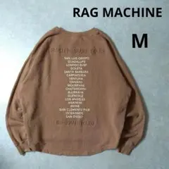 RAG MACHINE　BIGプリントスウェットトレーナー　エンボス　Mサイズ
