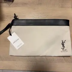 YSL ベージュのポーチ　イブサンローラン