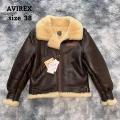 avirex b-3 size38 （期間限定、最終価格♯） AVIREX B-3 フライトジャケット ムートン ブラック [ 38サイズ