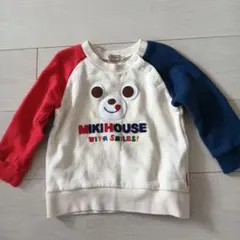 MIKI HOUSE クマ刺繍 トレーナー 90