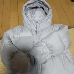 グレー ダウンコート 130cm フード付き