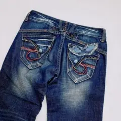 REDPEPPER インディゴ デニム y2k グランジ 平成 ギャル 刺繍