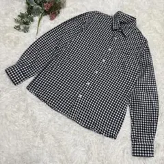 無印良品 MUJIメンズ【M】チェックコットンシャツ ブラック