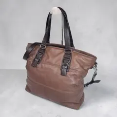 m0851 レザー 2WAY ショルダーバッグ トートバッグ 本革 グレージュ