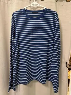 ZARA ボーダー長袖カットソー ネイビー Mのサムネイル