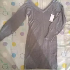 タグ付き 新品未使用 オフショルダー ニット ワンピース トップス