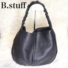 美品！B.stuff ブラック ワンハンドルバッグ レザー 黒