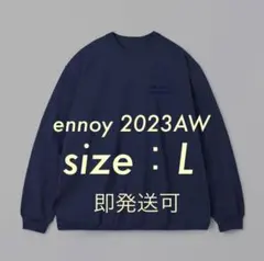 【 ennoy 】Long sleeve hem rib tee 〜 Navyのサムネイル