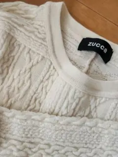 ZUCCa　ズッカ　アイボリー ケーブルニット ロング　ワンピース　ホワイト