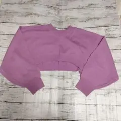 ピンク クロップドセーター バルーンスリーブ　Free