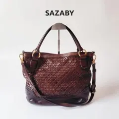 SAZABY 사자비 2WAY 핸드백 숄더백 뜨개질 A4