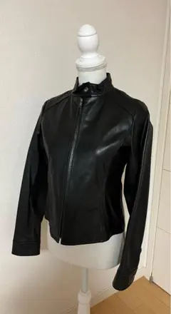 【未使用】黒革レザージャケットのサムネイル