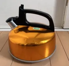 未使用長期保管品 レトロ 笛吹ケトル やかん オレンジ フジマルピーポ3.0Lのサムネイル