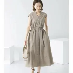 美品★アーバンリサーチロッソ ウォッシャブルシャツワンピース スキッパー F