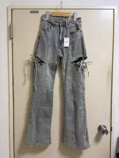 one way サイドリボンデニムパンツ Sサイズのサムネイル