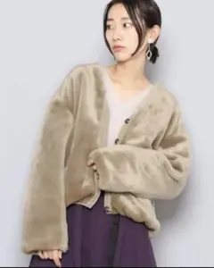 アーバンリサーチ 美品 リバーシブル フェイクファー ブルゾン 2way ミニ丈