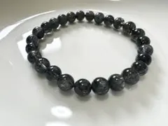 【小玉】ブラックルチルのブレスレット/約6.9mm