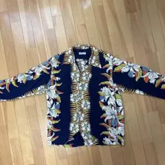SUN SURF アロハシャツ 長袖 ネイビー Mのサムネイル