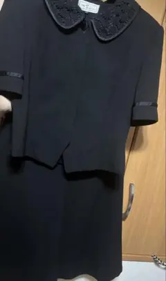 東京ソワール 花柄レース襟 スカート