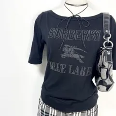 y2k❤️ BURBERRY BLUE LABEL スタッズ ロゴ カットソー