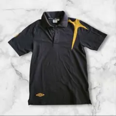 アンブロ　ポロシャツ　Sサイズ　umbro ブラック　黒　ナンバリング