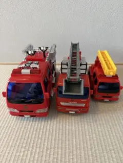 赤い消防車 3台セット＊車玩具＊ミニカー＊おもちゃ