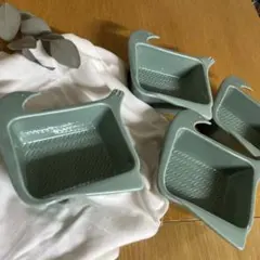 鳥モチーフ 角皿 4枚セットのサムネイル