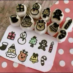 クリスマス　消しゴムはんこセット