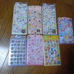 彩ちゃんママさん専用3Dシールセット 動物・食べ物デザイン