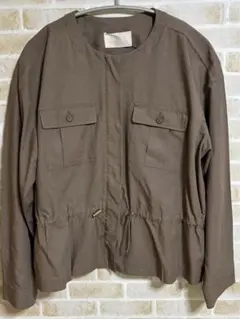 ☆美品☆any sisレディースLノーカラー ジャケット