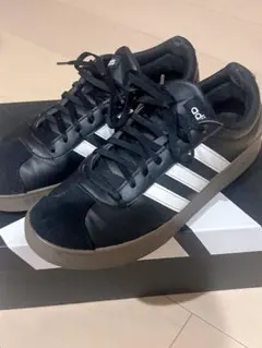 adidas スニーカー ブラックスエード レザー 25.5 Adidas