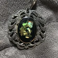 昭和ヴィンテージ レトロ 天然石 ブローチ ネックレストップ