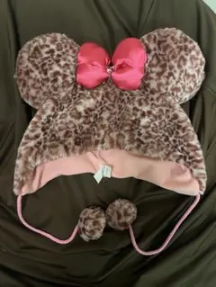 ディズニー ヒョウ柄 ファンキャップ ピンク