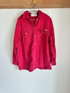 大特価品　John Baner コットンシャツ レッド【XLサイズ】のサムネイル