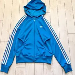 adidas アディダス トラックジャケット ジップ パーカー 水色 2XL