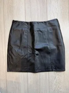 POSHIQUE フェイクレザー ミニスカート ブラック タイト モード系