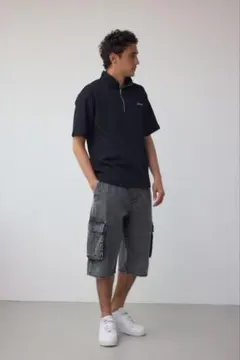 アズールバイマウジー新品デニムハーフパンツ黒ブラックМのサムネイル