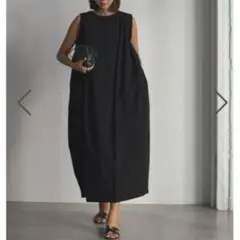 新品　room306contemporary ワンピース　黒　コクーン　S